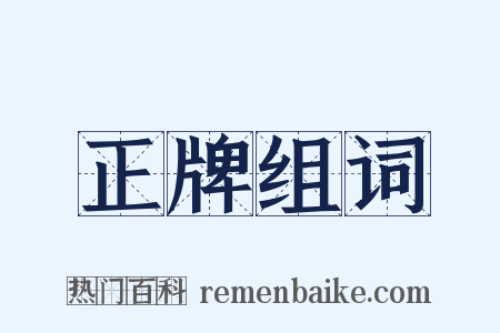 正牌组词是什么意思的图片
